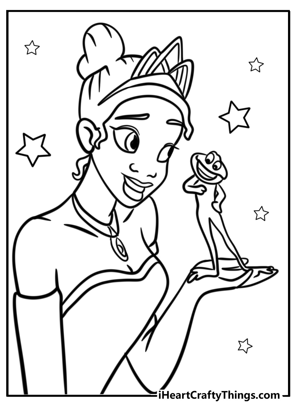 tiana coloring pages