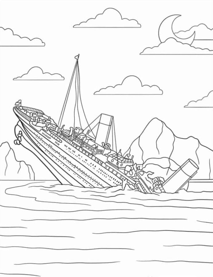Titanic Coloring Pages Titanic Coloring Pages