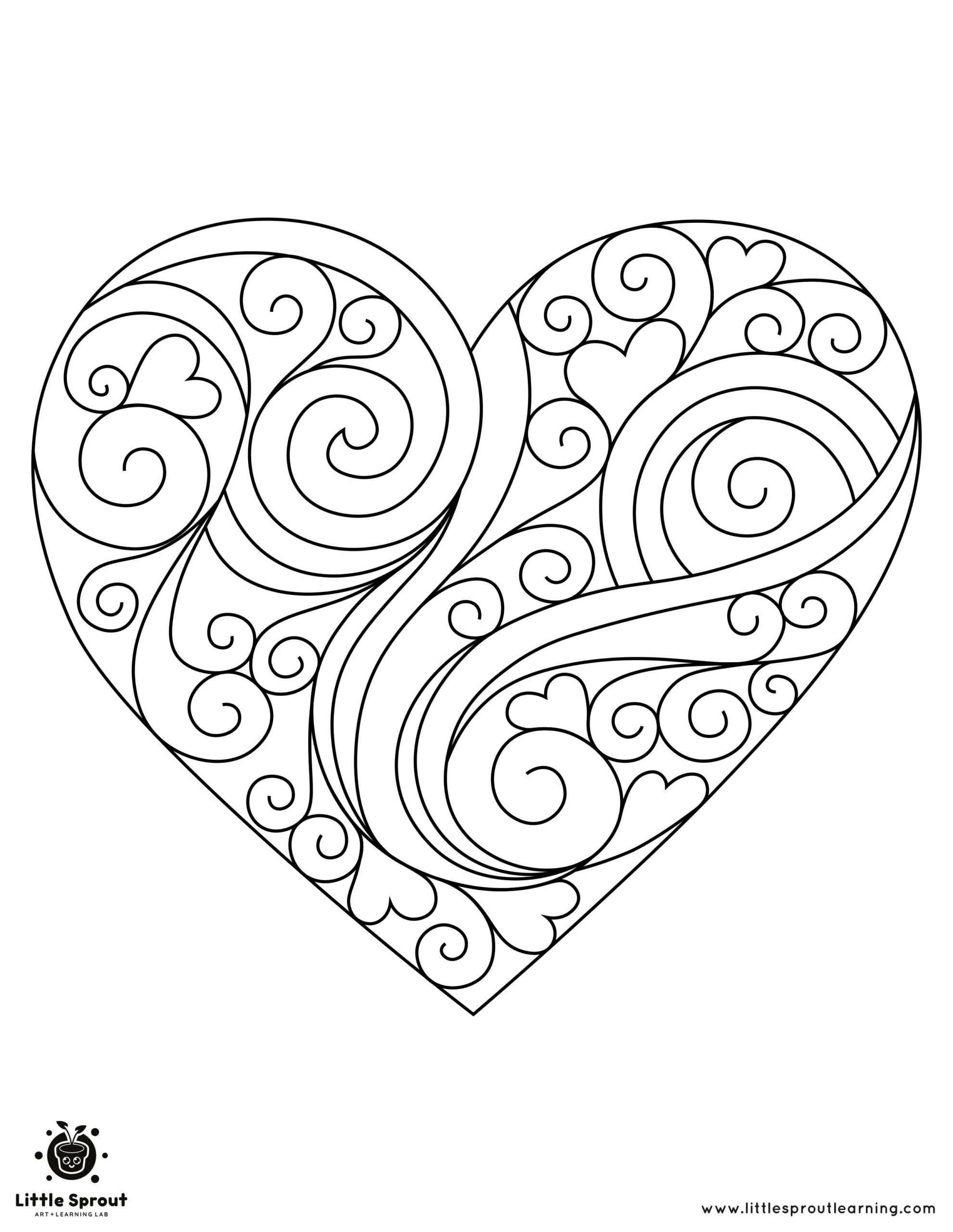 Top 16 Heart Coloring Pages