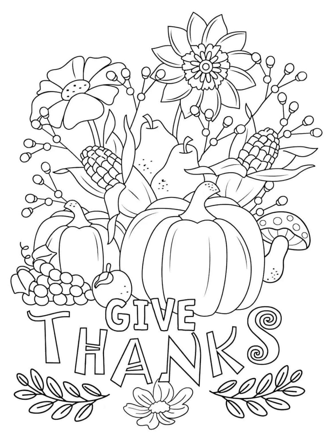 Top 60 Thanksgiving Coloring Pages For Kids Coloringpagesforkids