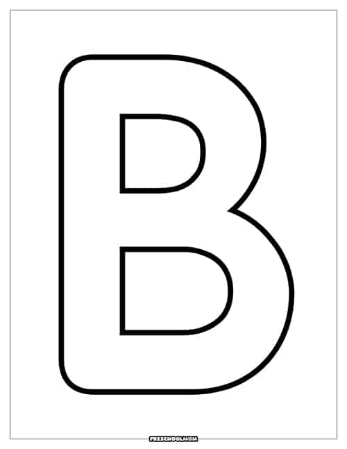Tracing Letter B Worksheet For Kindergarten Preschool Kids Printable 