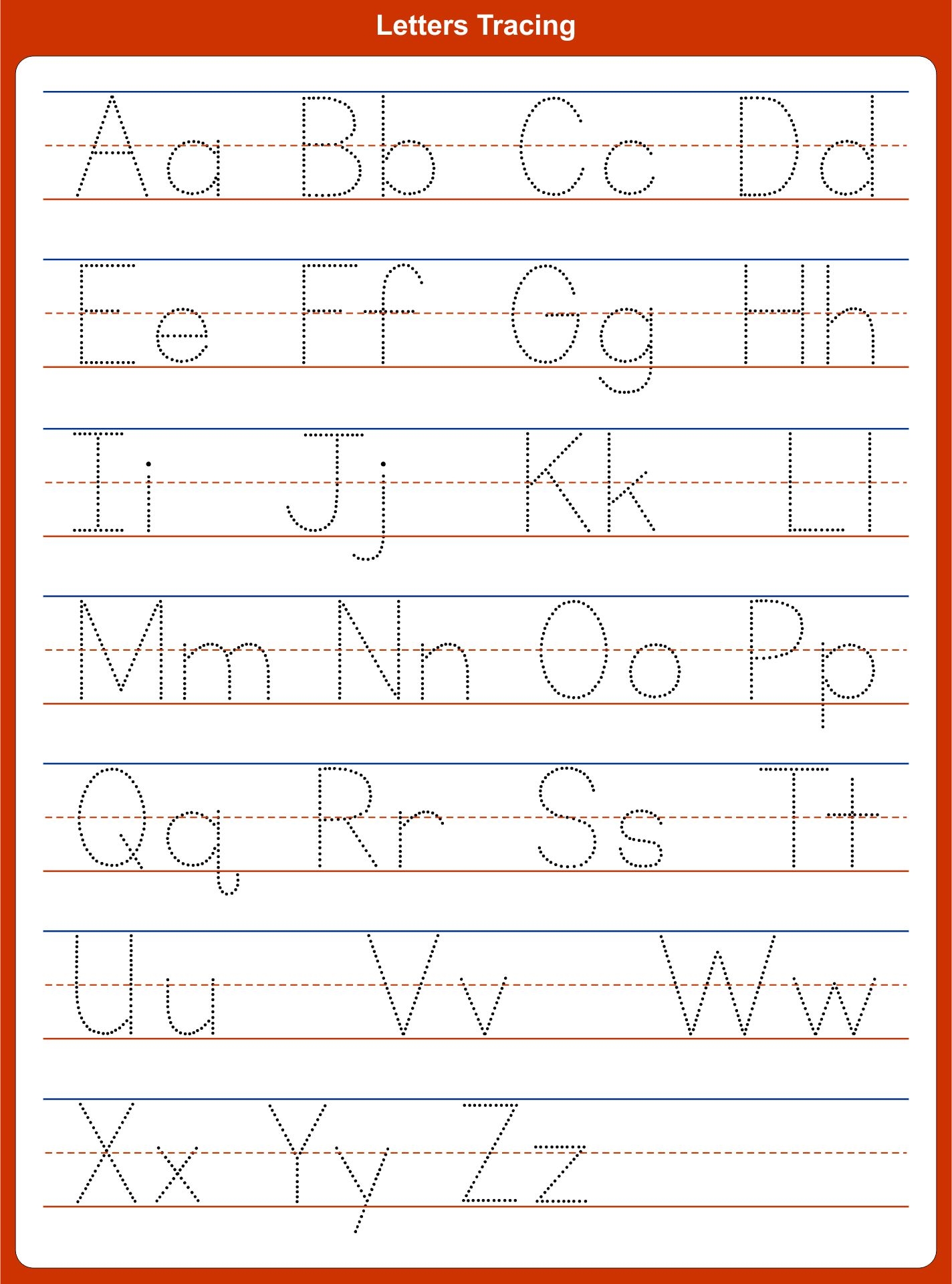 Tracing Letters 25 Free PDF Printables Printablee