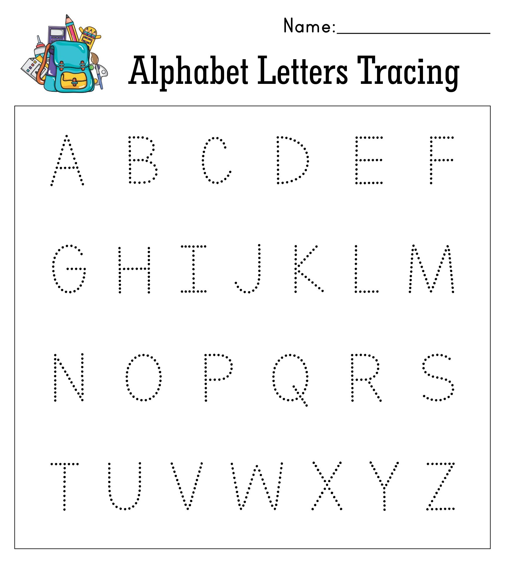 Tracing Letters 25 Free PDF Printables Printablee