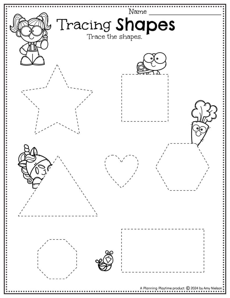 tracing worksheets preschool