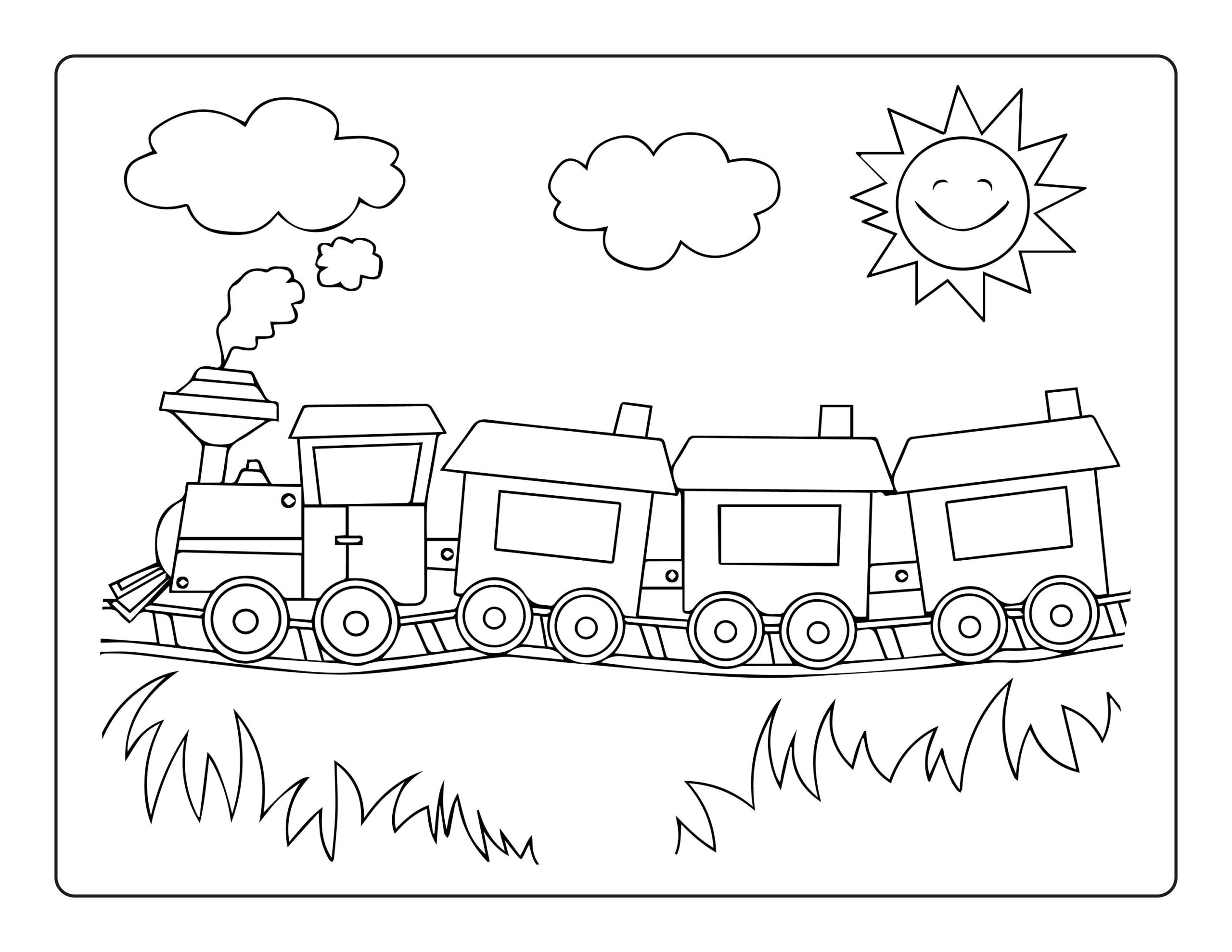 Train Coloring Kids Trains And Railroads Coloring Pages Railroad