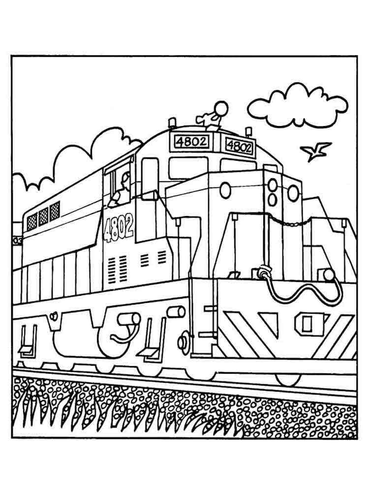 coloring pages of trains