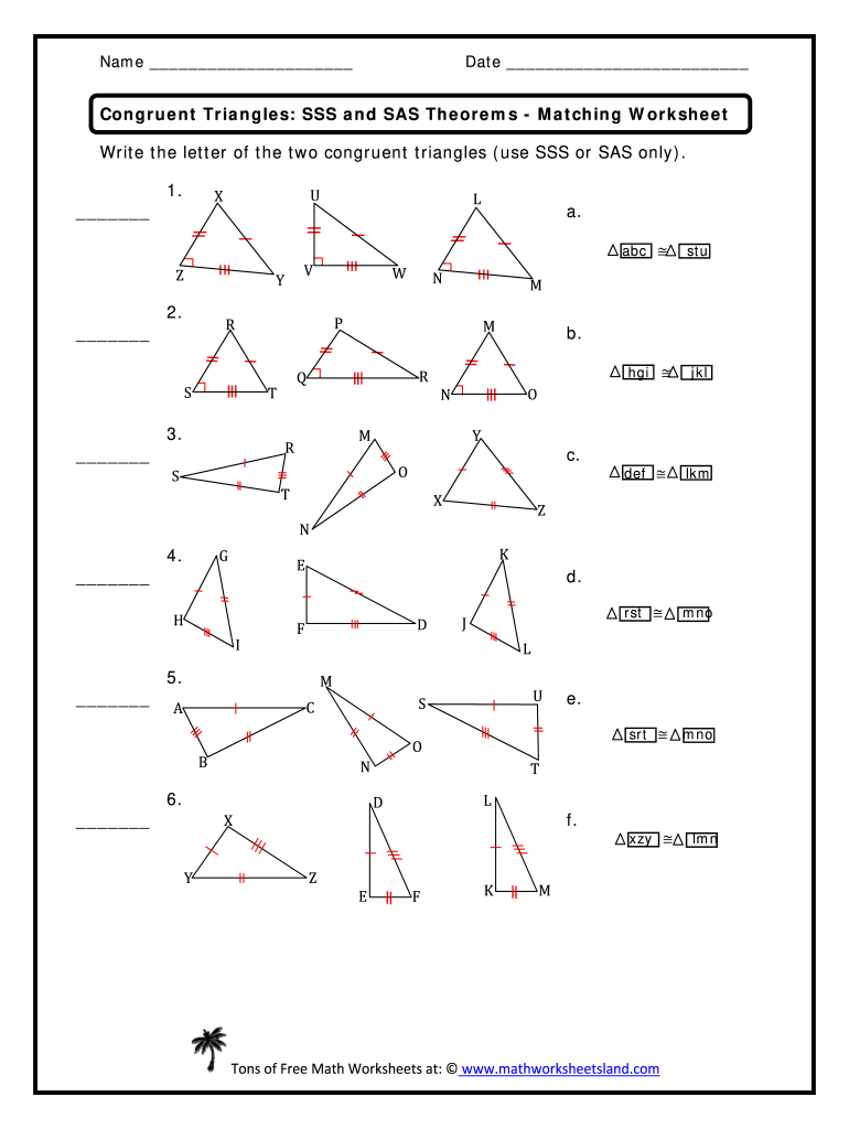 Triangle Congruence Proofs Worksheet Owhentheyanks