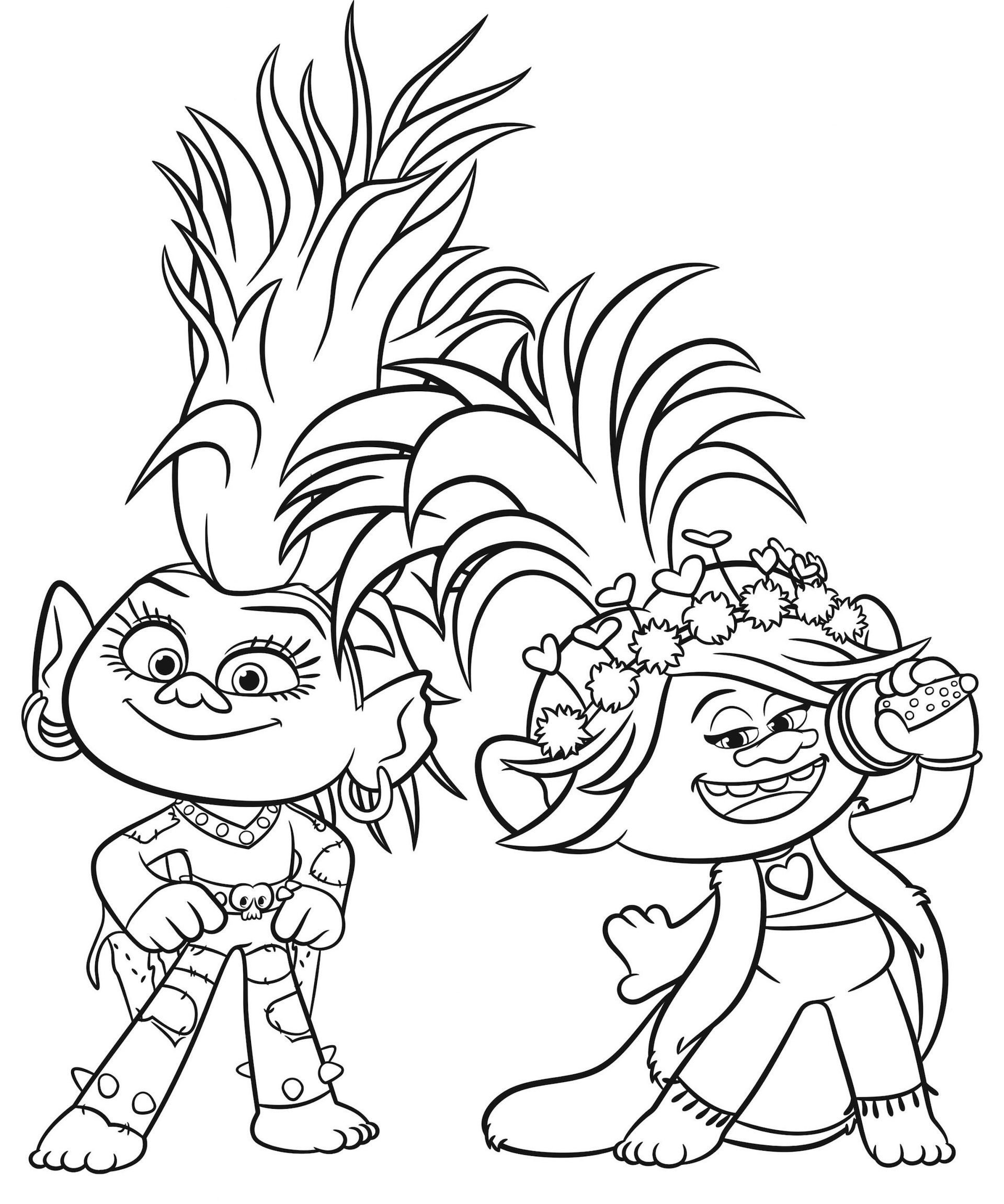 Trolls 2 Coloring Pages Book For Kids Best Trolls Coloring Pages