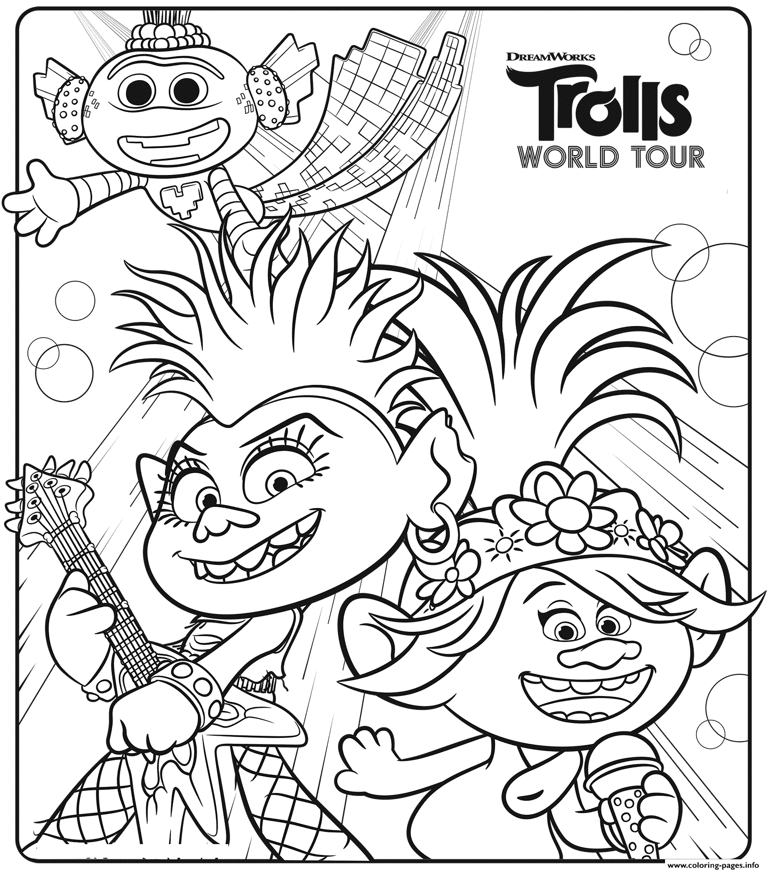 coloring trolls pages