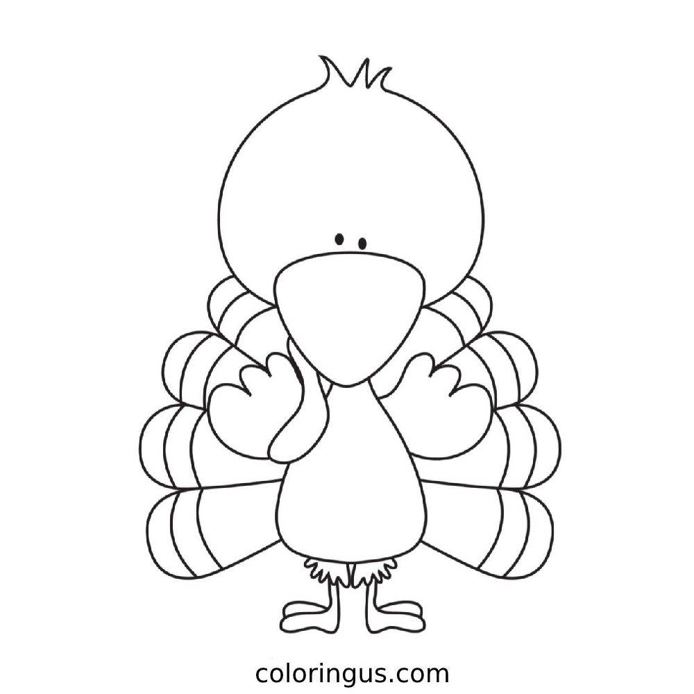 Turkey Coloring Pages Free Printable PDF 