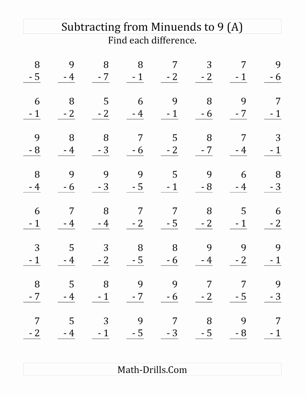 mad minute worksheets