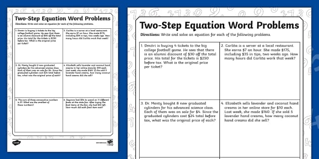 2 step equation worksheet 2 step equation worksheet