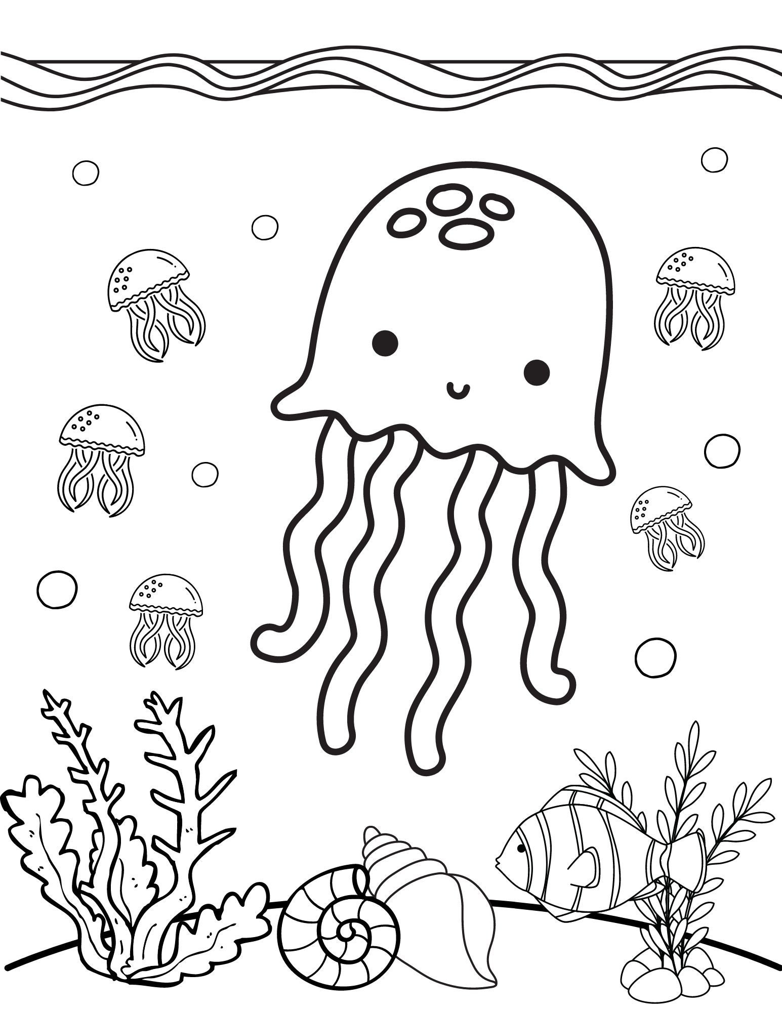 Under The Sea Coloring Pages Sea Life Coloring Ocean Etsy Australia