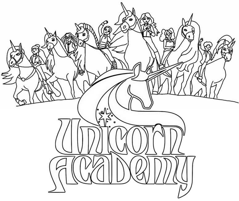 unicorn academy coloring pages unicorn academy coloring pages
