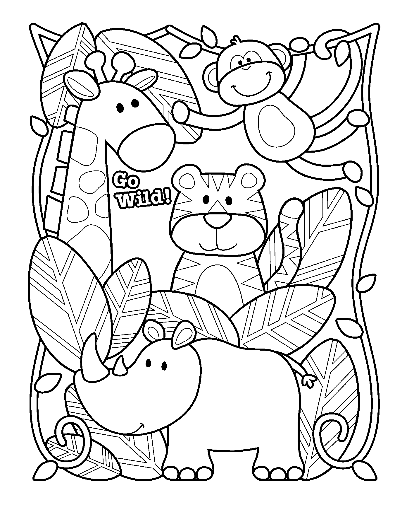 free printable animal coloring pages