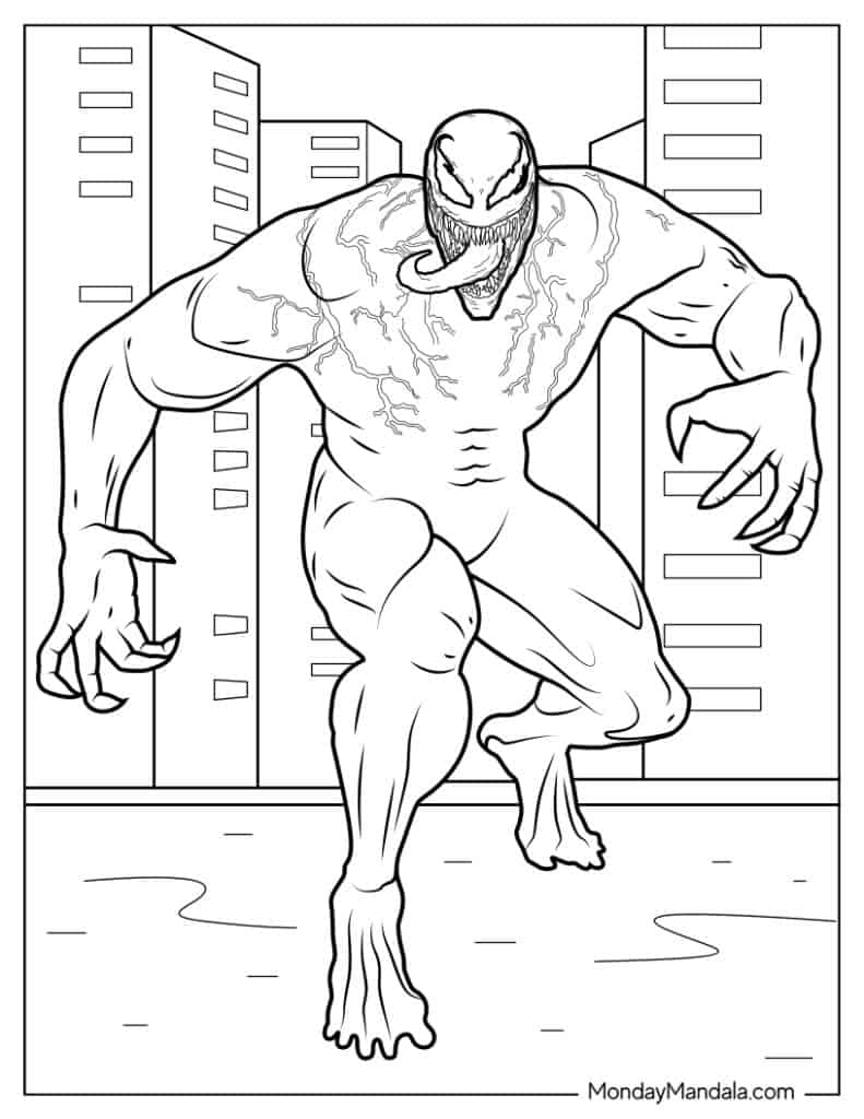venom coloring pages