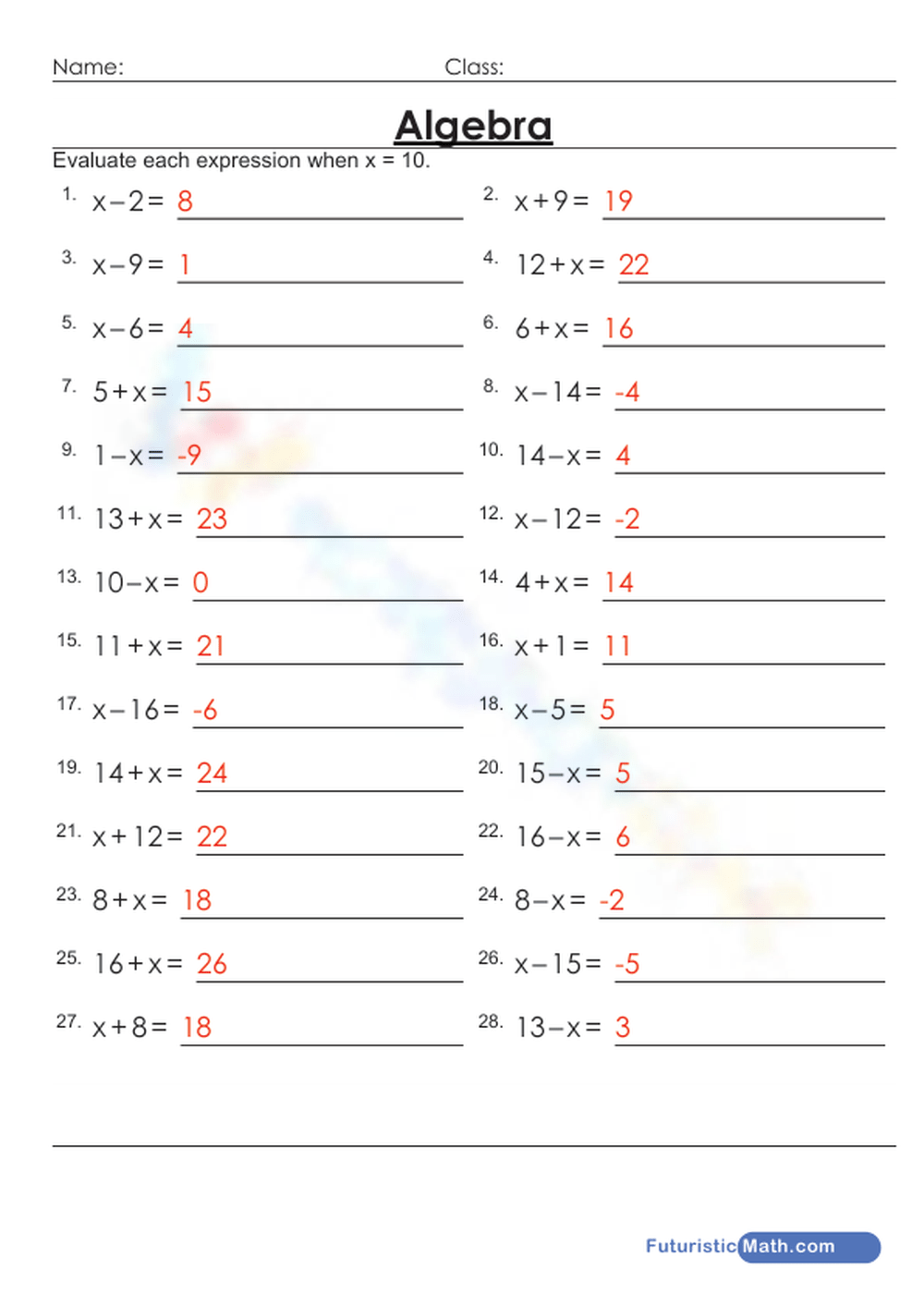 Variables And Expressions Worksheets Variables Expressions Variables And Expressions Worksheets Variables Expressions