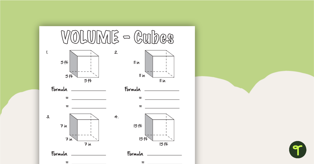 Volume Of Three Dimensional Objects Worksheets Teach Starter Volume Of Three Dimensional Objects Worksheets Teach Starter