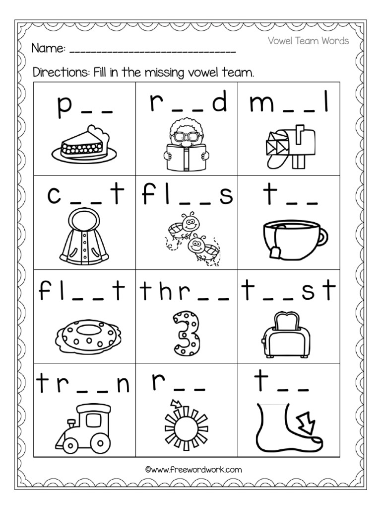 Vowel Team Worksheets PDF Phonetics Linguistics Worksheets Library Vowel Team Worksheets PDF Phonetics Linguistics Worksheets Library