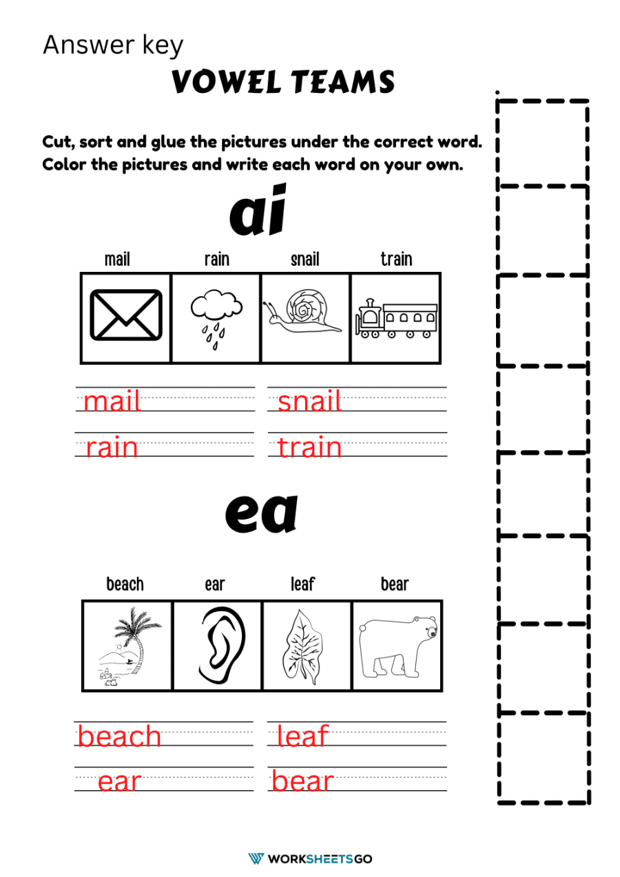 Vowel Team Worksheets WorksheetsGO Vowel Team Worksheets WorksheetsGO