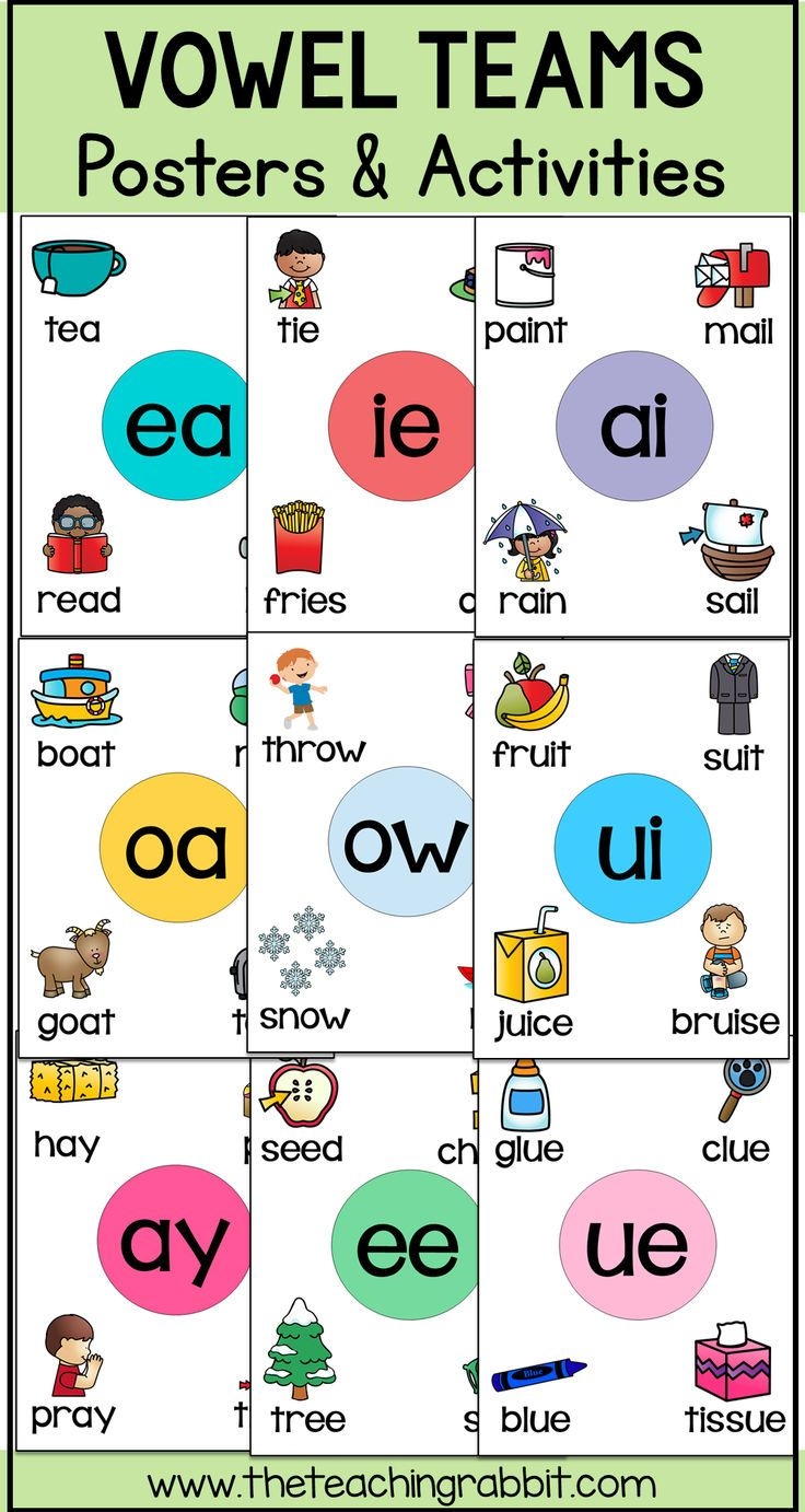 Vowel Teams Worksheets Planner Hexagon