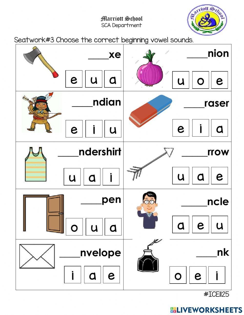 Vowel Worksheets Guruparents Worksheets Library