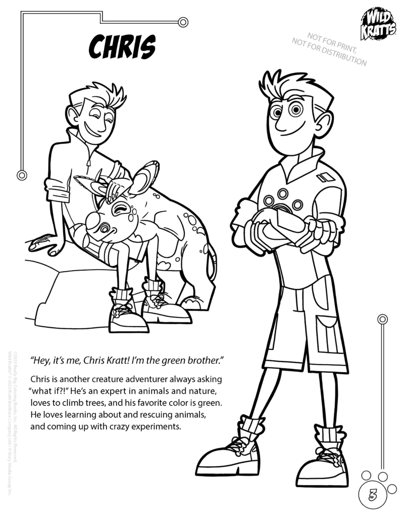 wild kratts coloring pages