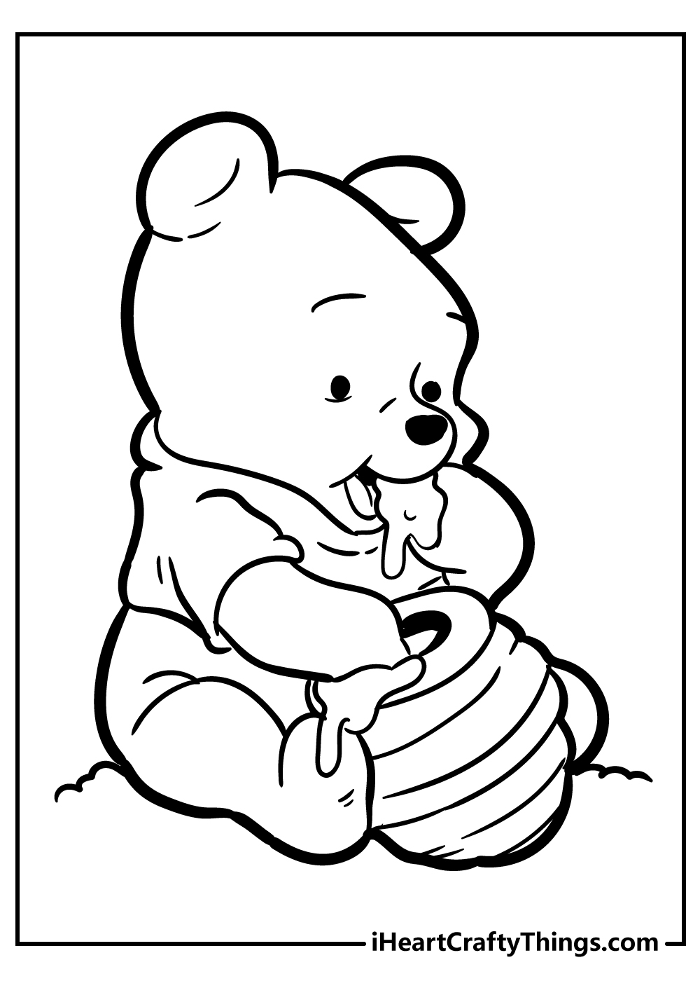 Winnie Pooh Bear Coloring Pages