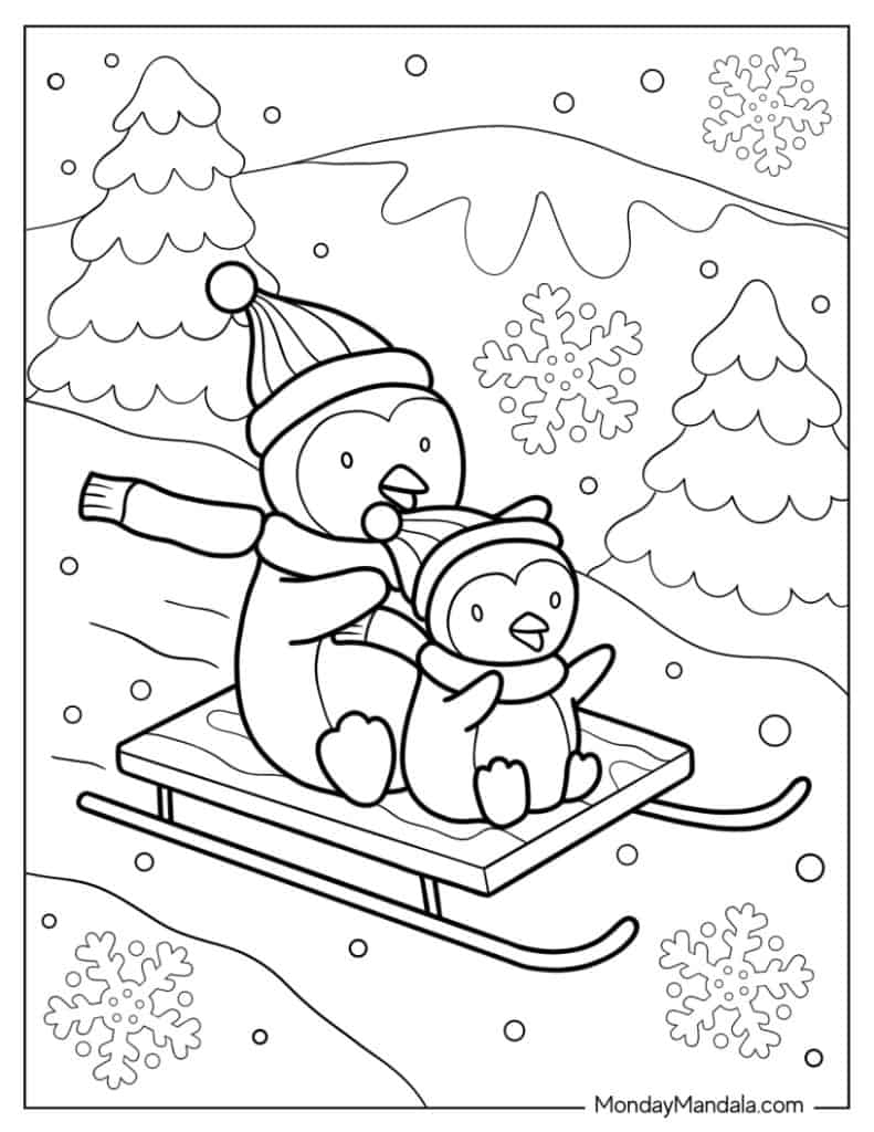 Winter Coloring Page 50 Winter Coloring Pages Free Sheets For Kids