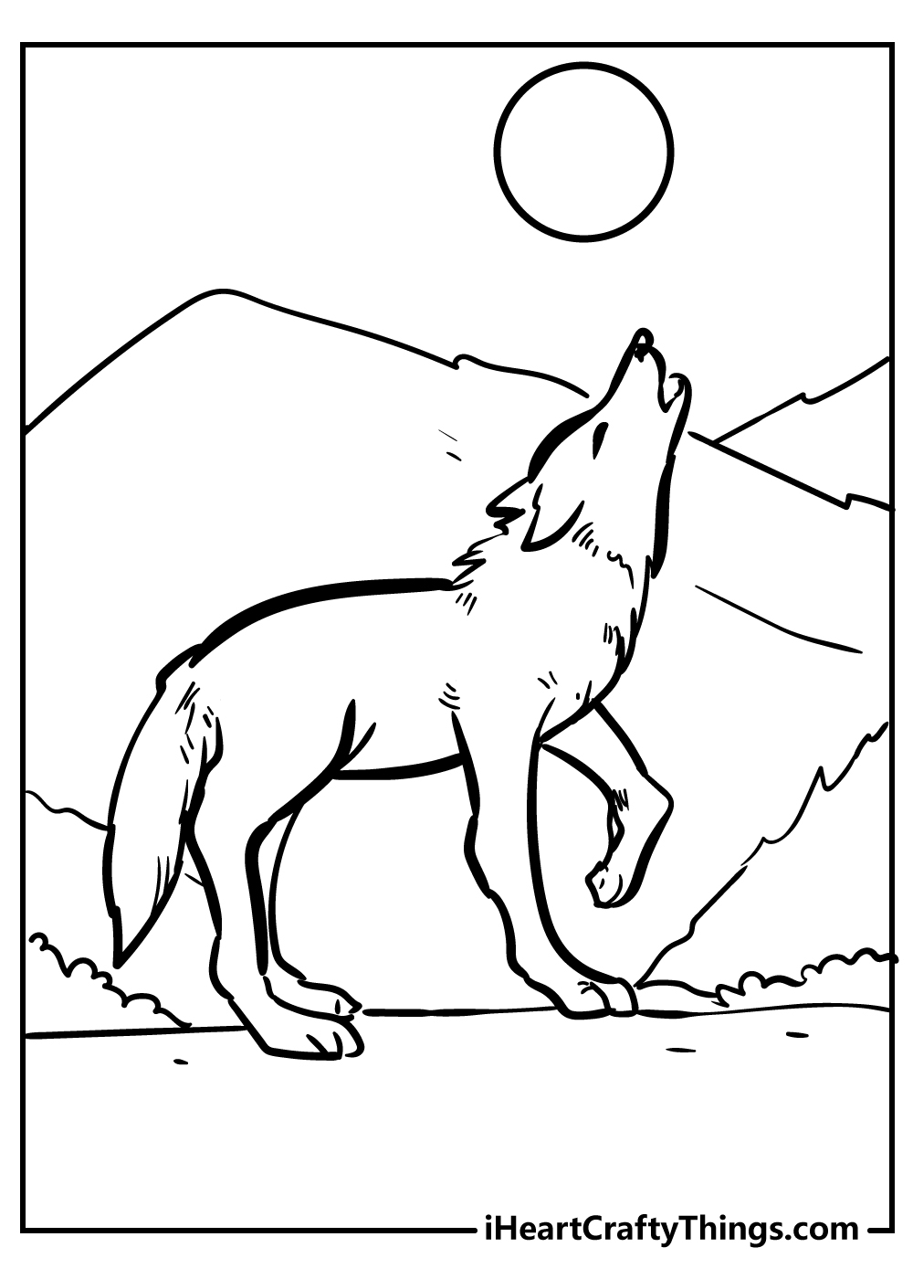 Wolves Coloring Pages For Kids Printable 2025 