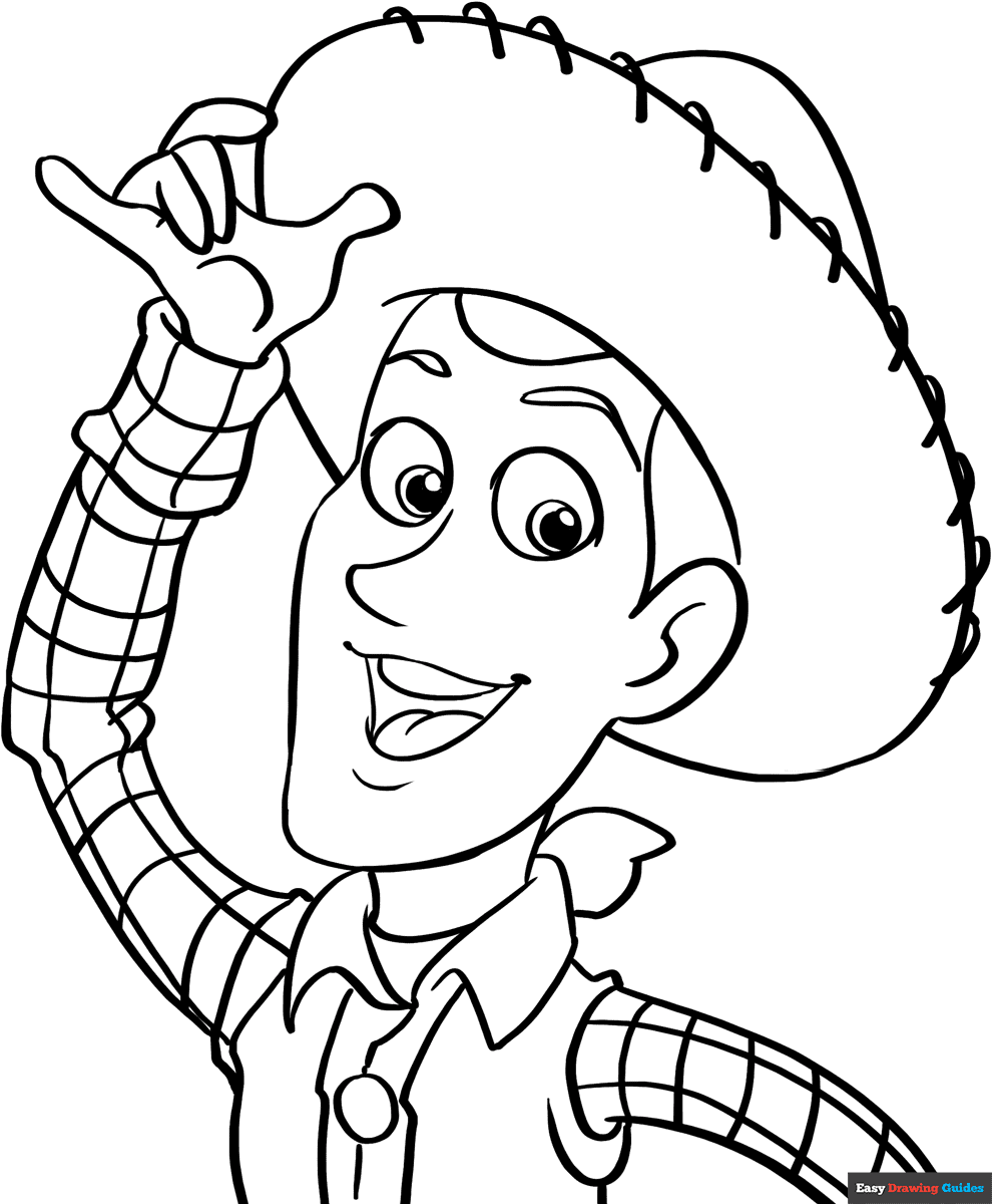 Woody Toy Story Coloring Pages Kids Sheets Disney Colouring Printable 
