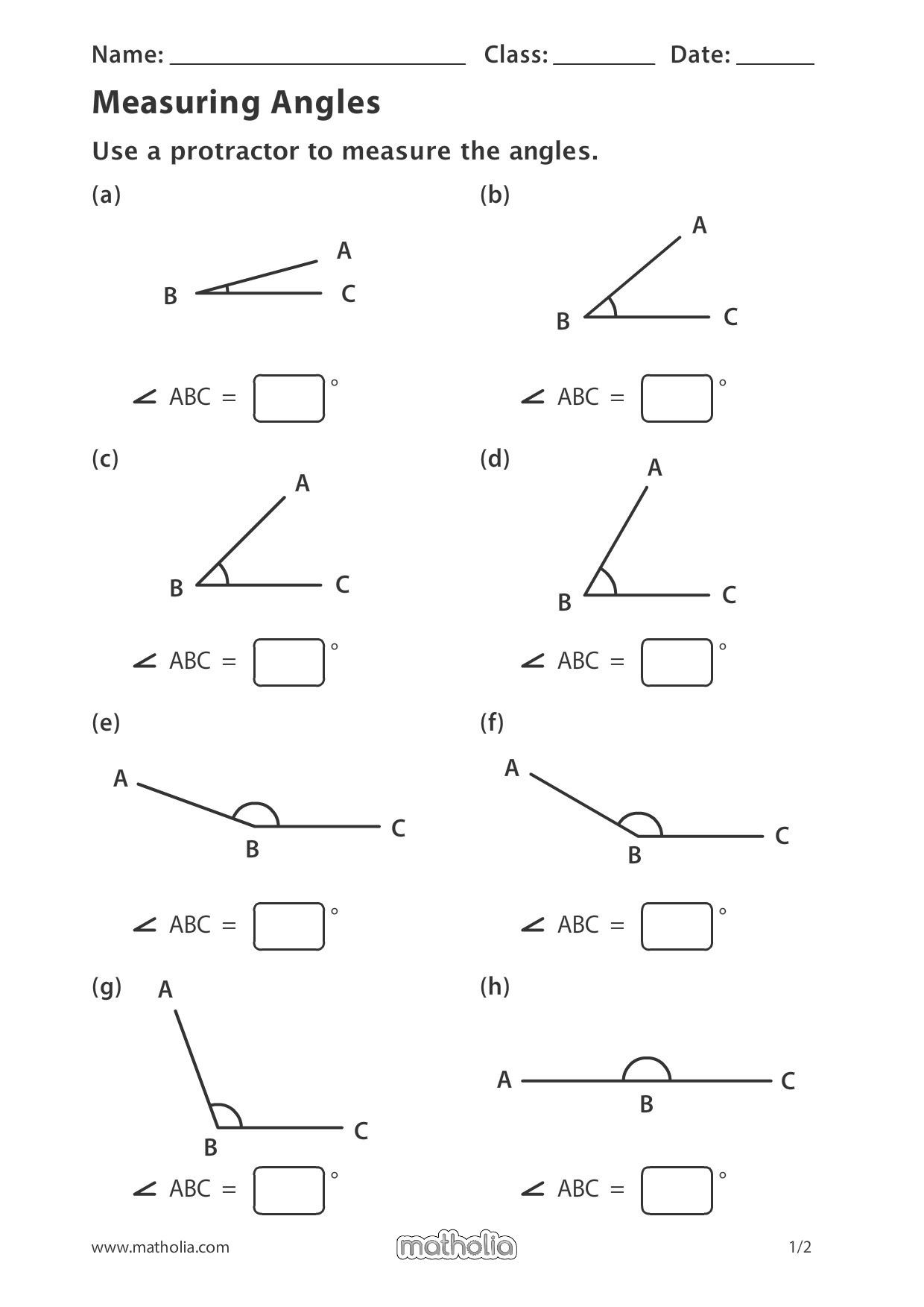 Worksheet 12 4a Measurement Of Angles Angleworksheets Worksheet 12 4a Measurement Of Angles Angleworksheets