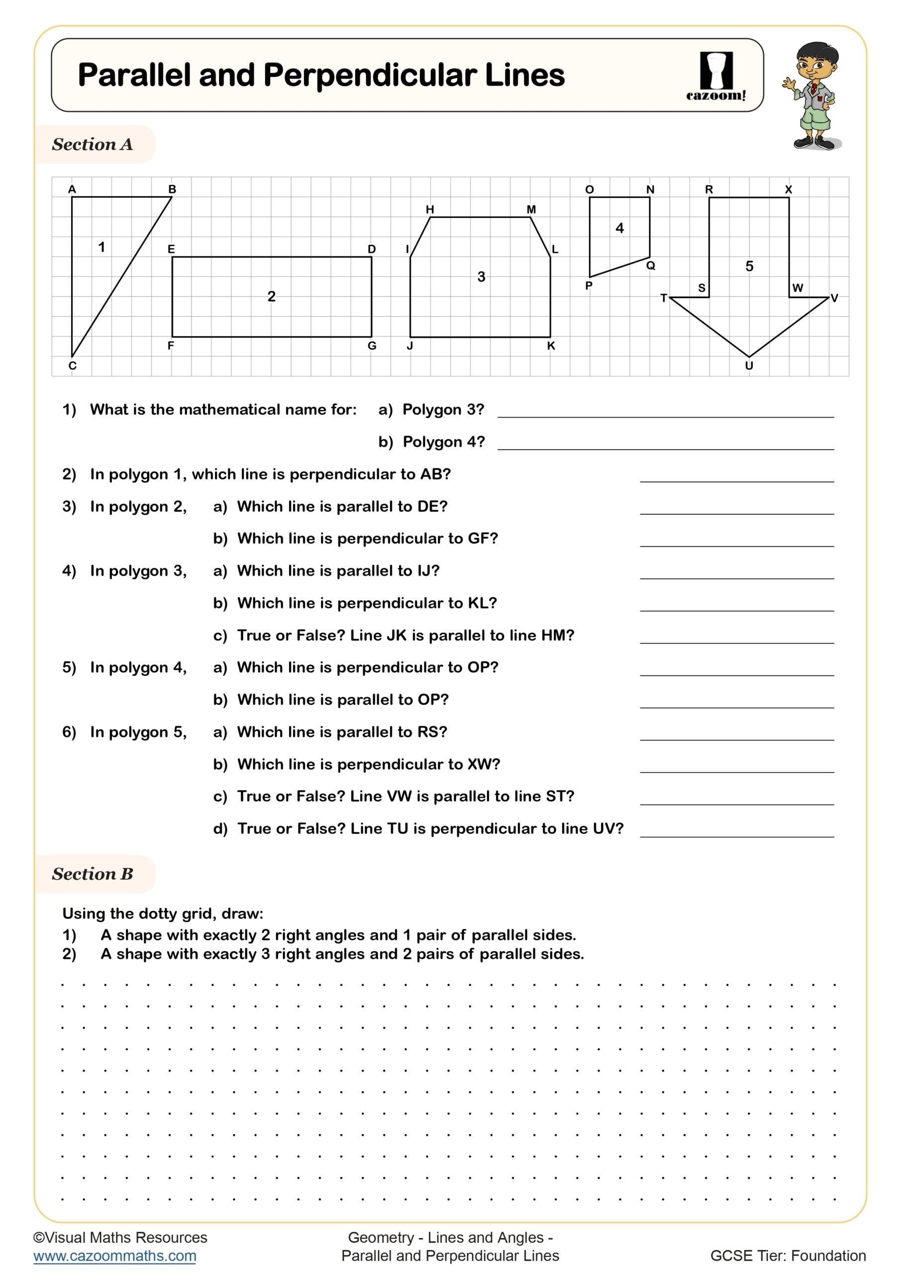 Worksheet Parallel And Perpendicular Lines Awesome Activities For
