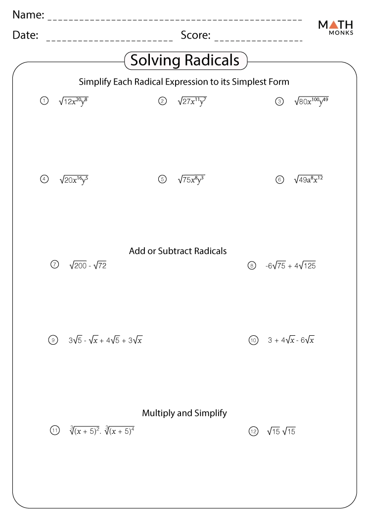 Worksheet Simplifying Radicals Simplifying Radicals Riddle And Maze Worksheet Simplifying Radicals Simplifying Radicals Riddle And Maze