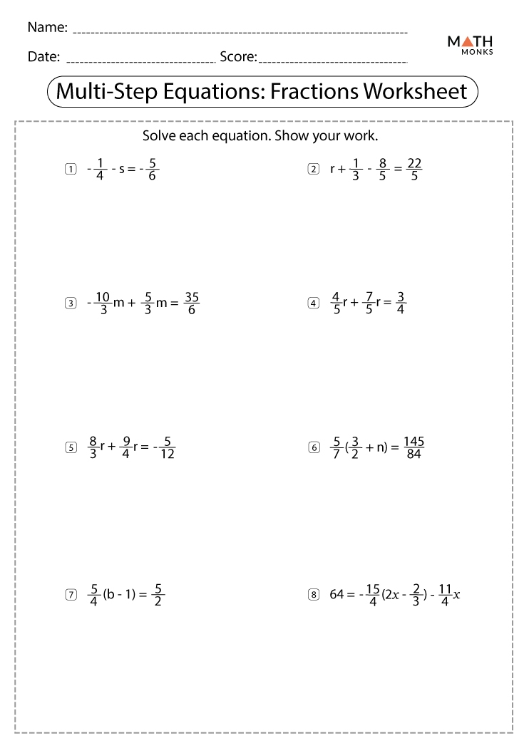 Worksheet Solving Multi Step Equations Dev onallcylinders Worksheet Solving Multi Step Equations Dev onallcylinders