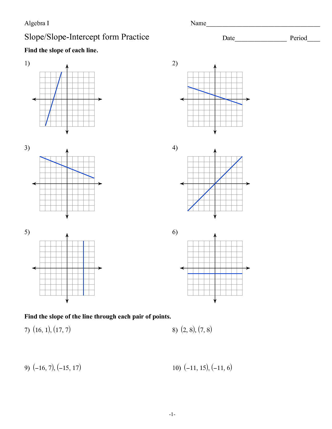 Writing Equations In Point Slope Form Activity Worksheets Library