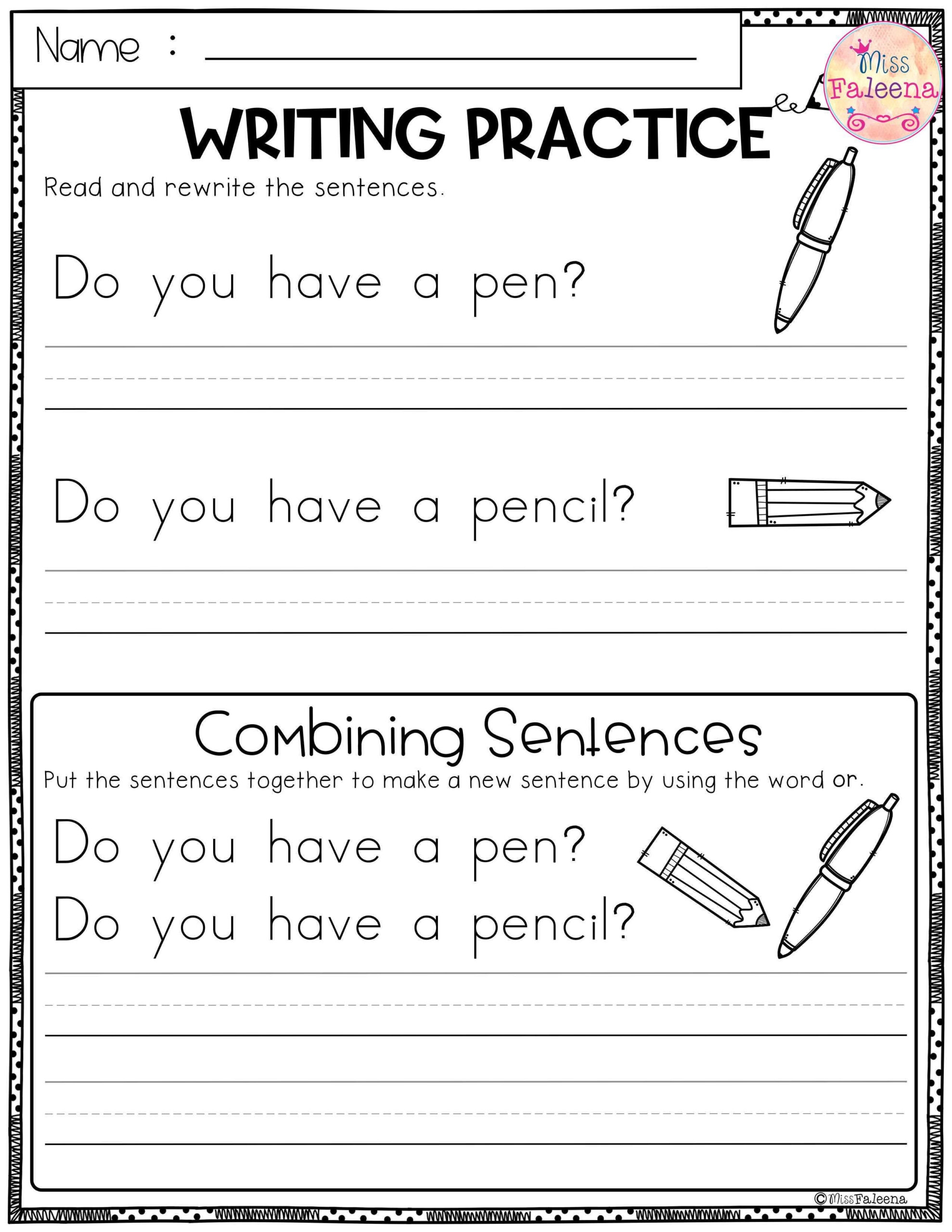 Writing Sentences Worksheets For 3rd Grade Writing Worksheets