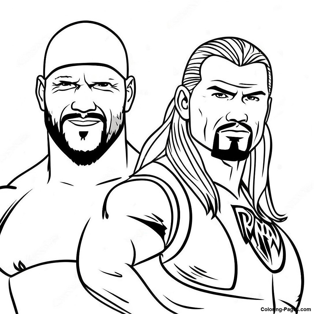 wwe superstars coloring pages