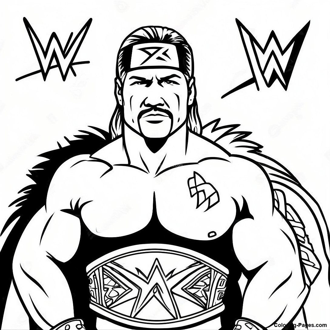 Wwe Superstars Ryback Coloring Pages Sketch Coloring Page
