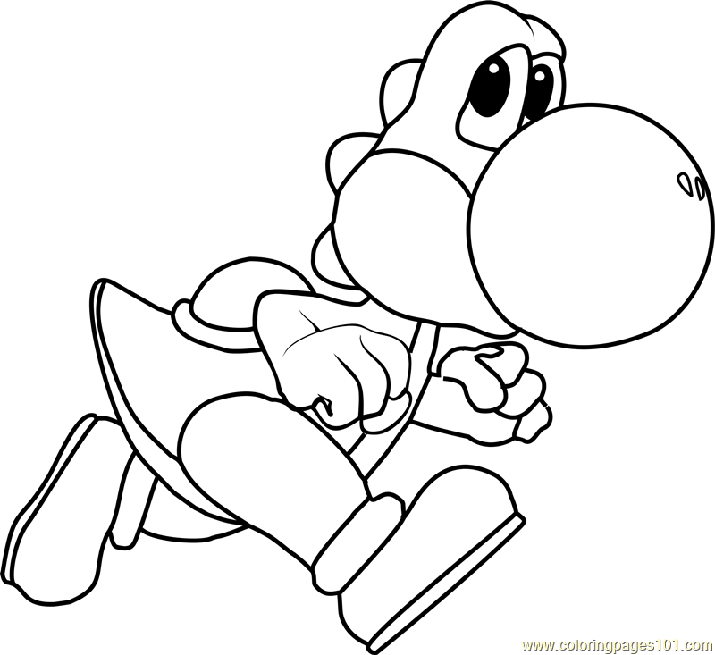 Yoshi Coloring Page For Kids Free Super Mario Printable Coloring 
