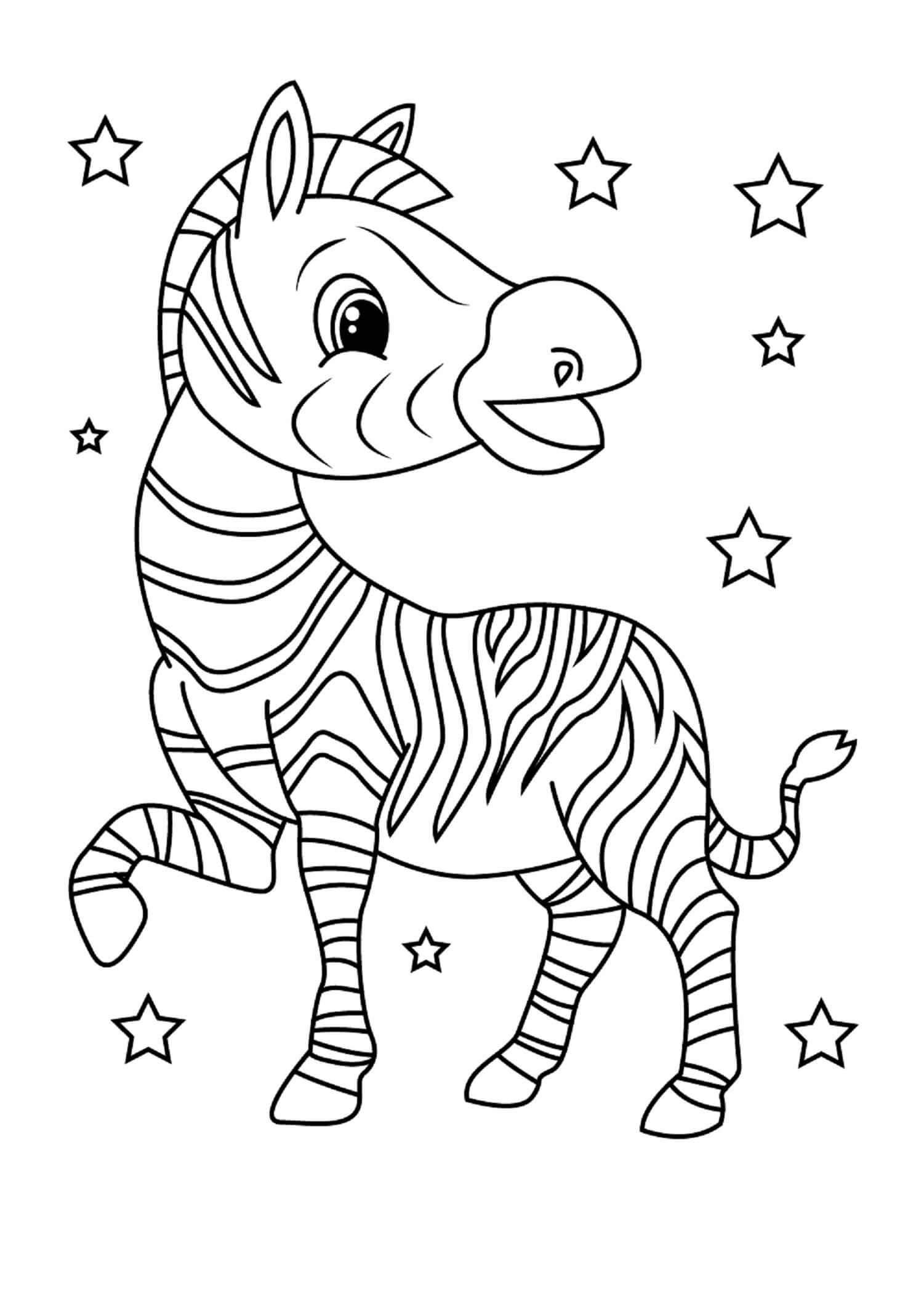 Zebra Coloring Pages ColoringLib