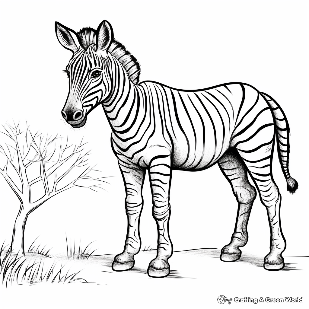 Zebra Coloring Pages Free Printable 
