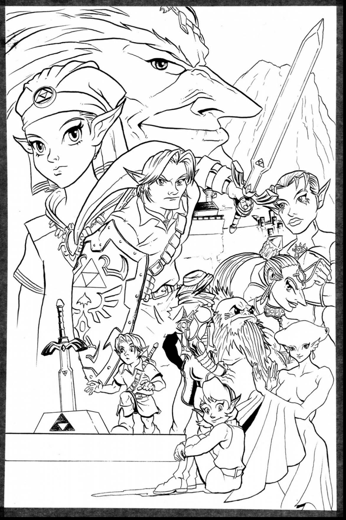zelda coloring pages zelda coloring pages