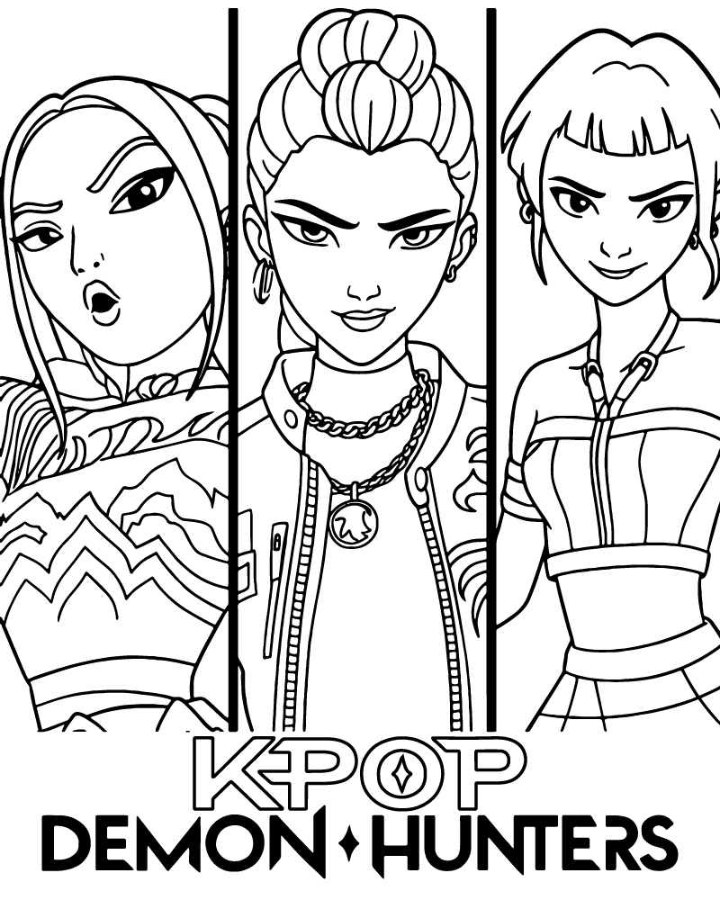 Zoey KPop Demon Hunters Coloring Page