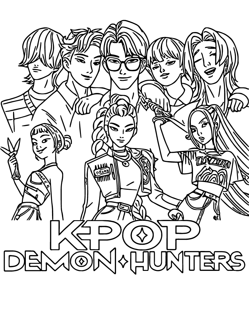 Zoey KPop Demon Hunters Coloring Page